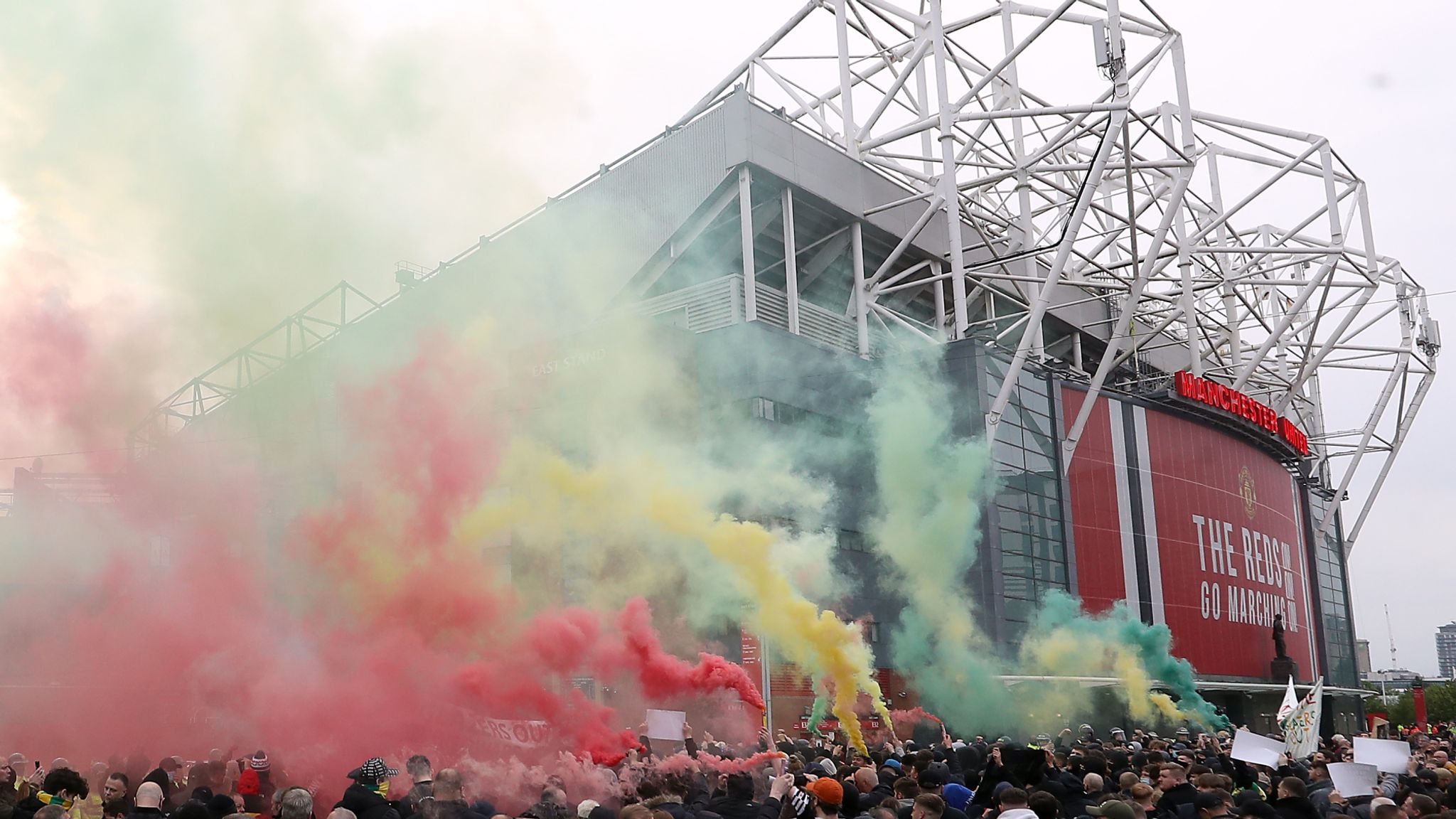 Old Trafford protests: Two arrested after fresh ...