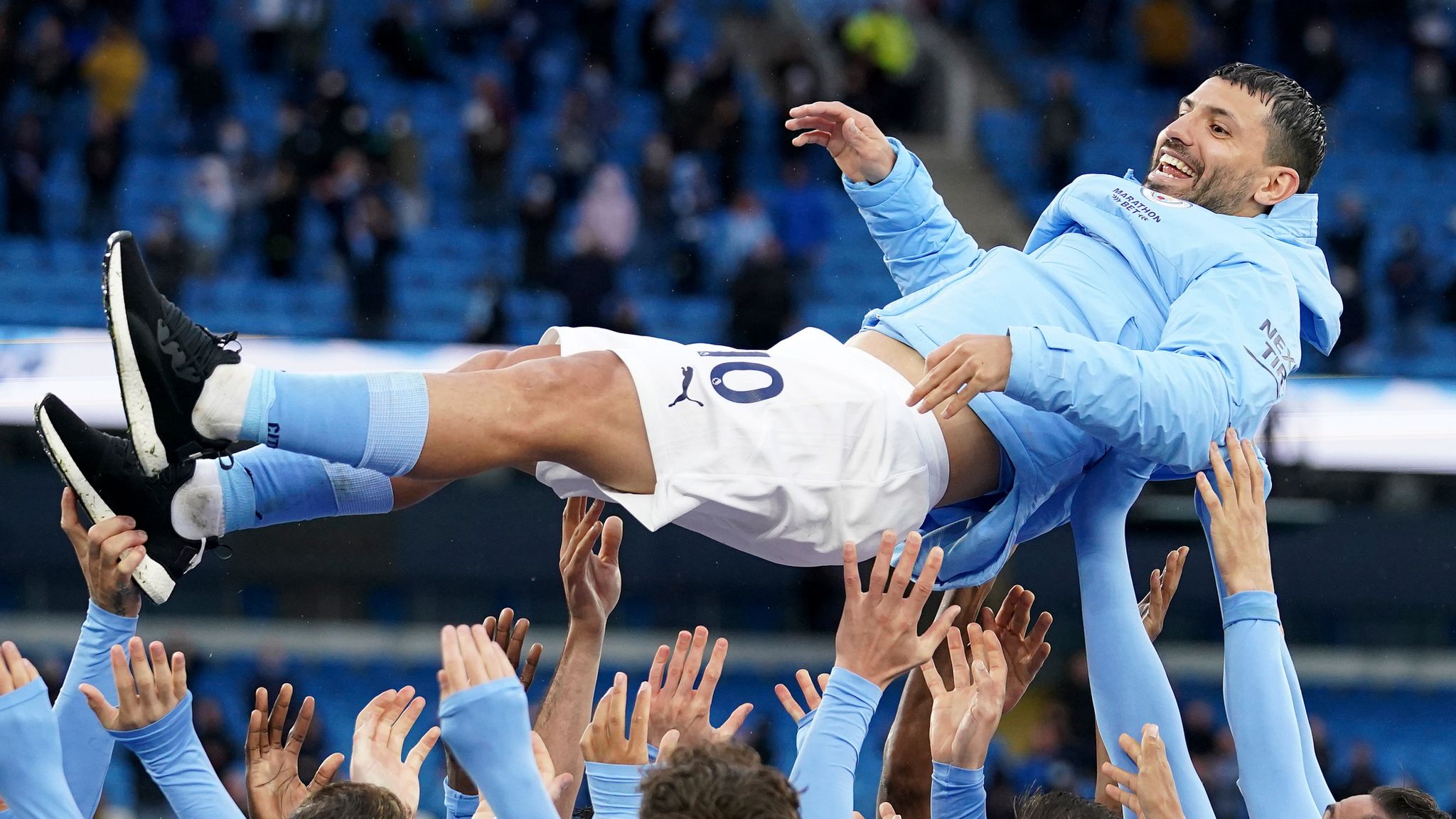 Man City 2021/22 home kit with Aguero tribute