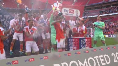 Blackpool lift the trophy!