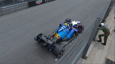 Latifi crashes out in practice
