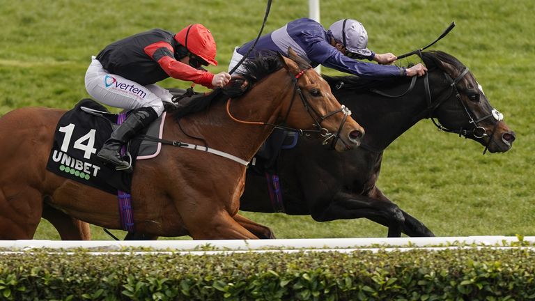 Acquitted (far side) steps up in trip at Ascot