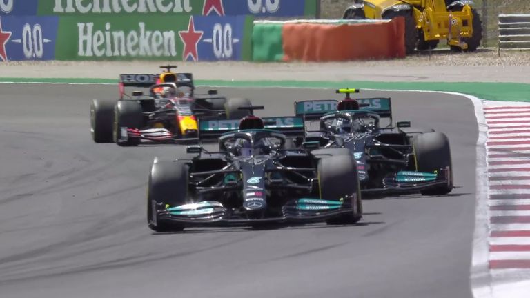 Hamilton overtakes Valtteri Bottas to lead in Portimao