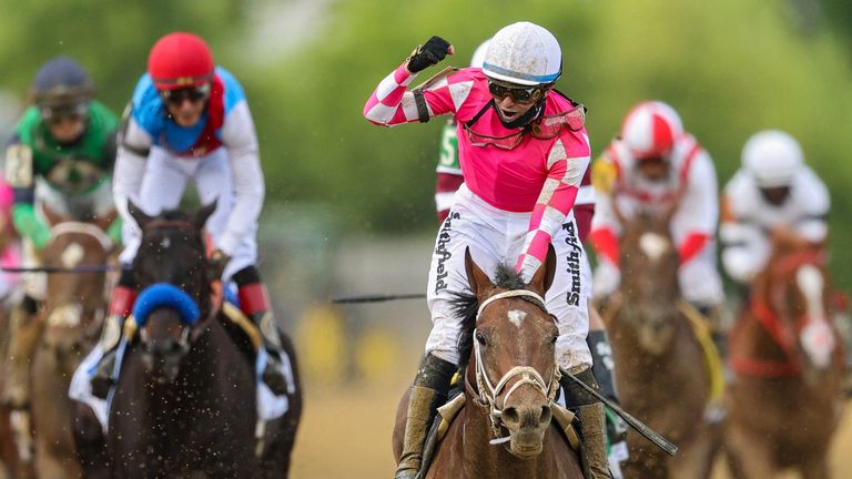 Rombauer wins the Preakness Stakes