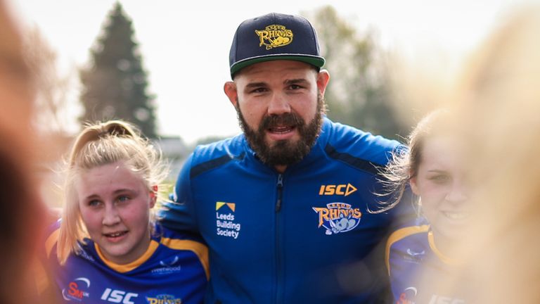 Picture by Alex Whitehead/SWpix.com - 07/04/2019 - Rugby League - Women's Super League - Leeds Rhinos Women v Wakefield Trinity Ladies - Sports Park Weetwood, Leeds, England - Leeds Rhinos Women's head coach Adam Cuthbertson.