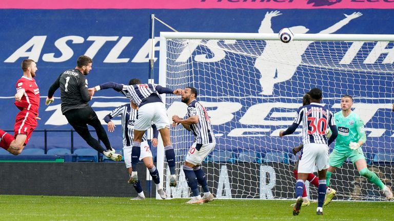 Liverpool goalkeeper Alisson scores a stoppage-time winner at The Hawthorns