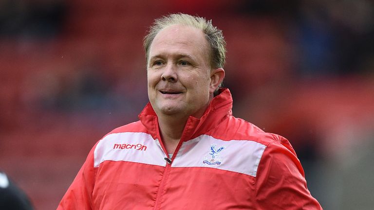 Crystal Palace Goalkeeping Coach Andy Woodman (right)