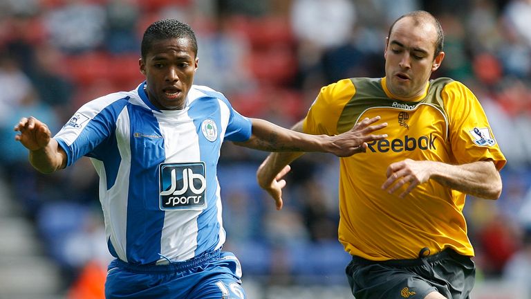 Valencia (L) played 89 times for Wigan from 2006-2009