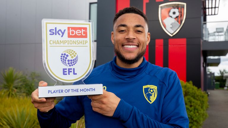 Bournemouth forward Arnaut Danjuma has been named the Sky Bet Championship Player of the Month for April. 