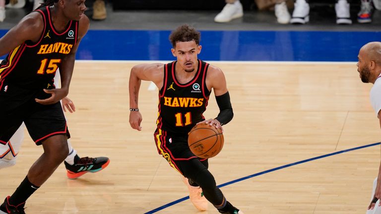 Trae Young scored 32 points as Atlanta took Game 1 against New York in the Western Conference playoffs.