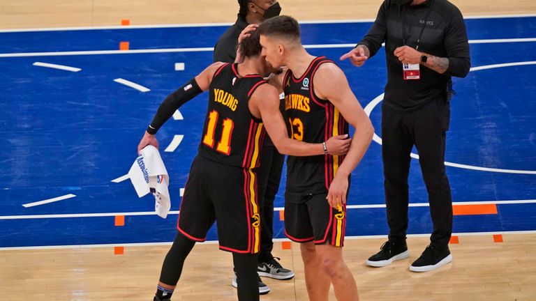 Trae Young scored the epic game winner with less than one second to go as Atlanta came out on top in New York.