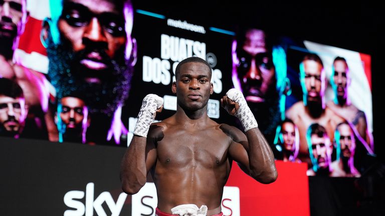 15 May 2021
Picture By Dave Thompson Matchroom Boxing.
Joshua Buatsi celebrates after the fight.