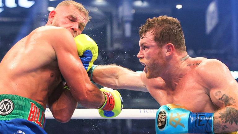 Saul 'Canelo' Alvarez stops Billy Joe Saunders to unify the WBC, WBA and WBO super-middleweight titles in Texas | Boxing News | Sky Sports