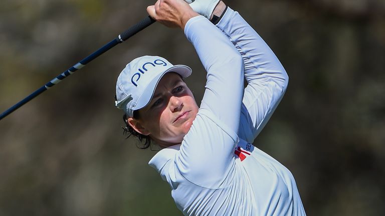 OCALA, FL - MARCH 04: Caroline Masson (DEU) watches her tee shot on 1 during the LPGA Drive On Championship Rd1 at Golden Ocala Golf and Equestrian Club, on March 4, 2021, in Ocala, FL. (Photo by Ken Murray/Icon Sportswire)