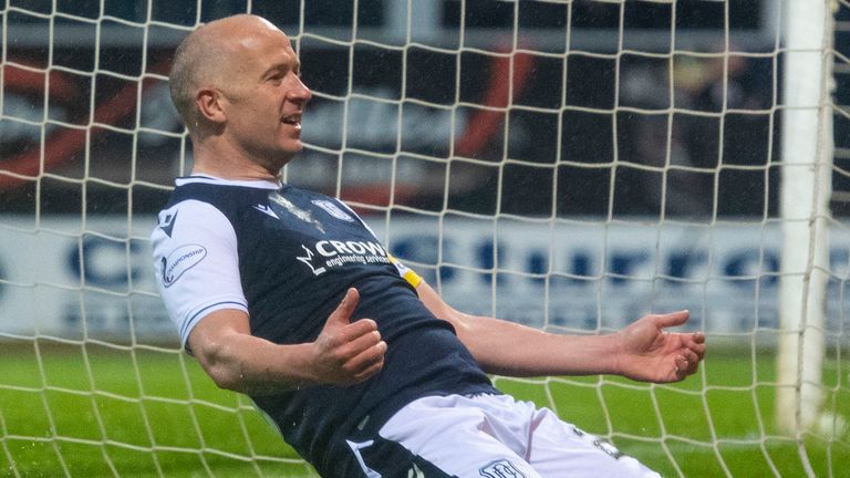 Charlie Adam celebrates scoring Dundee's second goal vs Kilmarnock


celebrates making it 2-0 during a Scottish Premiership play-off final first leg match between Dundee and Kilmarnock at the Kilmac Stadium at Dens Park, on May 20, 2021, in Dundee, Scotland. (Photo by Craig Foy / SNS Group)