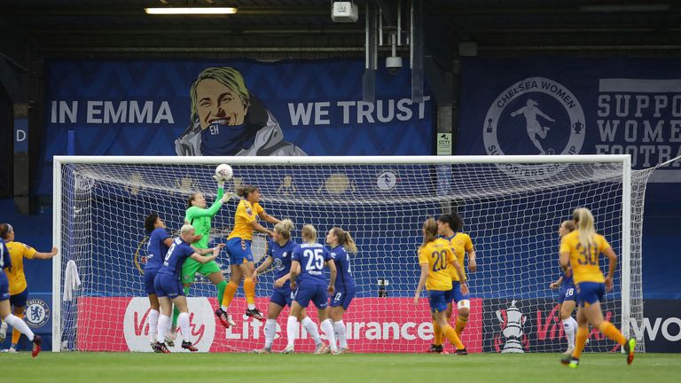 AP - Chelsea Women in action against Everton