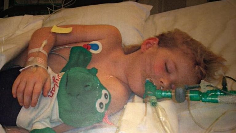 Ward-Chambers, aged just six, was on life support as she struggled to overcome meningitis. 