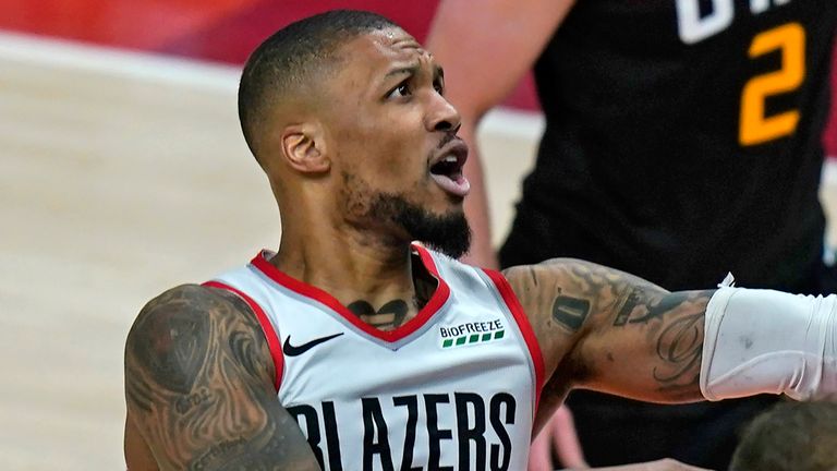 Portland Trail Blazers guard Damian Lillard. (AP Photo/Rick Bowmer)