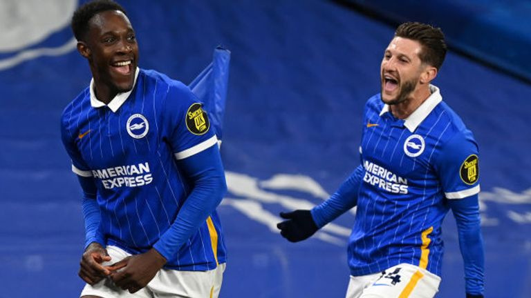 Danny Welbeck put Brighton ahead with six minutes remaining