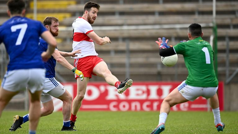 Niall Loughlin scores a goal in the first-half