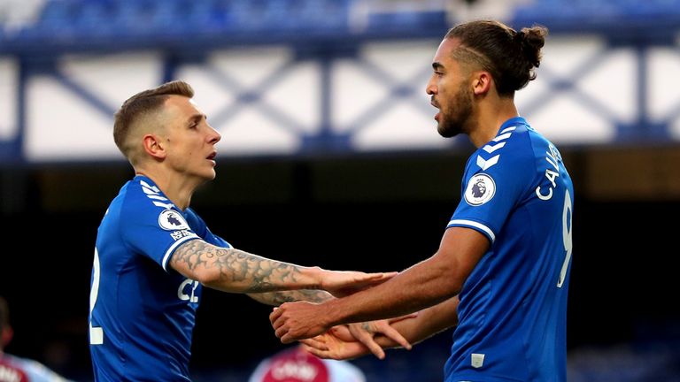 Dominic Calvert-Lewin powered Everton level with his header