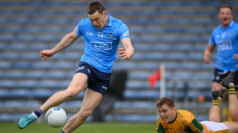 Con O'Callaghan of Dublin scores his side's first goal