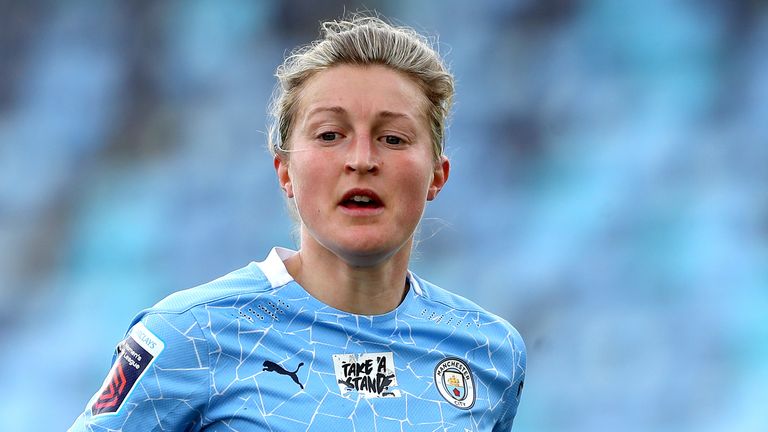 Manchester City forward Ellen White has signed a new two-year deal at the club