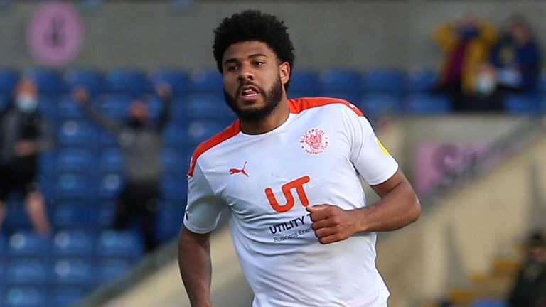 Ellis Simms scored twice for Neil Critchley's men at the Kassam Stadium