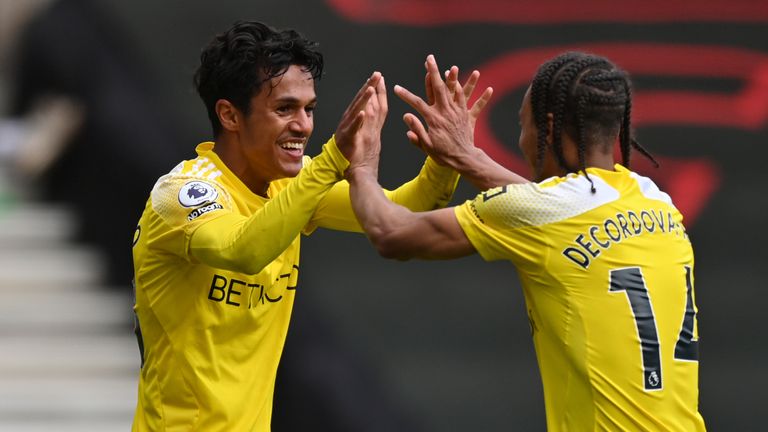 Fabio Carvalho celebrates after hauling Fulham back into the game