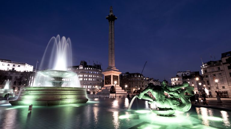 Trafalgar Square will be the site for a special fan zone for England's games at Euro 2020