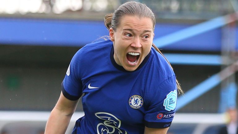Fran Kirby scored Chelsea's first and fourth goals against Bayern Munich