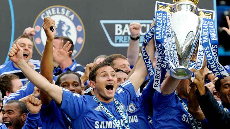 Frank Lampard won three Premier League titles at Chelsea