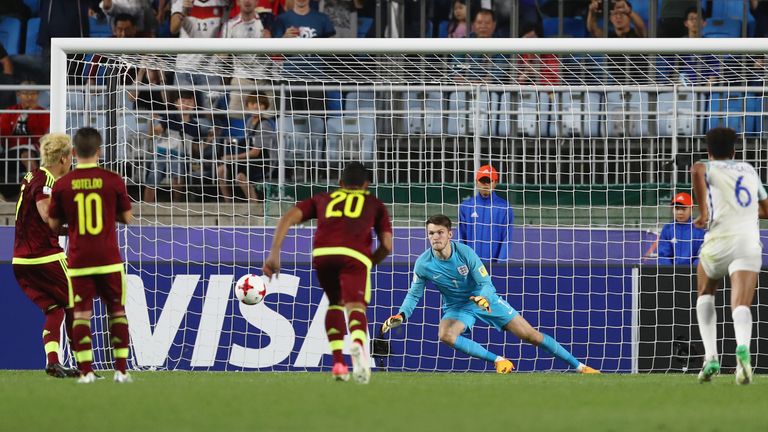 during the FIFA U-20 World Cup Korea Republic 2017 Final between Venezuela and England at Suwon World Cup Stadium on June 11, 2017 in Suwon, South Korea.