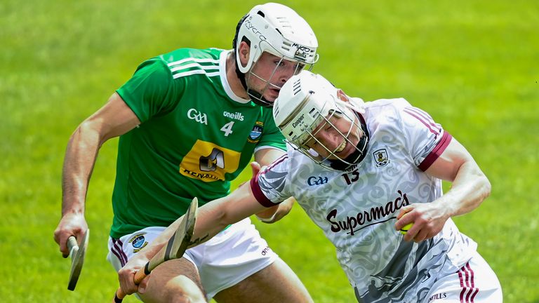 Jarlath Mannion of Galway in action against Tommy Doyle of Westmeath