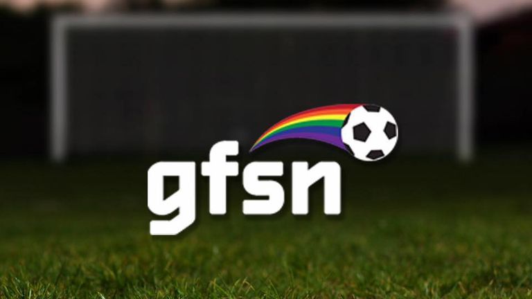 GFSN logo, football, gay football supporters network