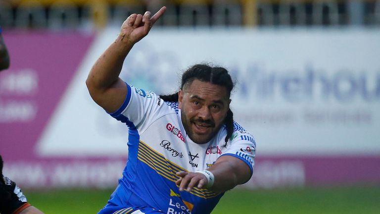 Konrad Hurrell was among the try-scorers as Leeds put 60 points past Castleford on Friday 