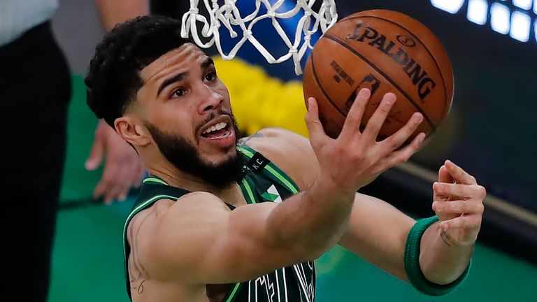 Can Jayson Tatum lead the Celtics to the play-offs? (AP Photo/Michael Dwyer)