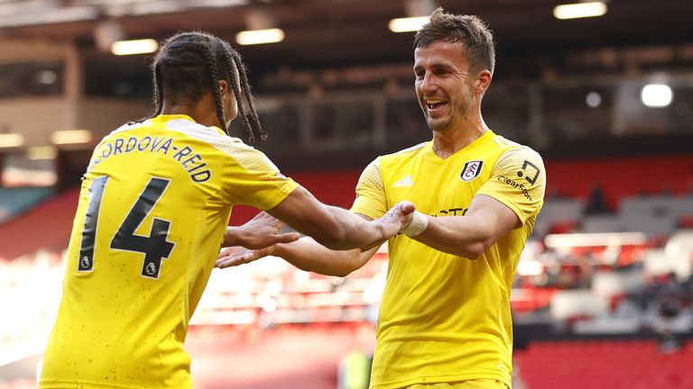 Fulham's Joe Bryan celebrates his equaliser