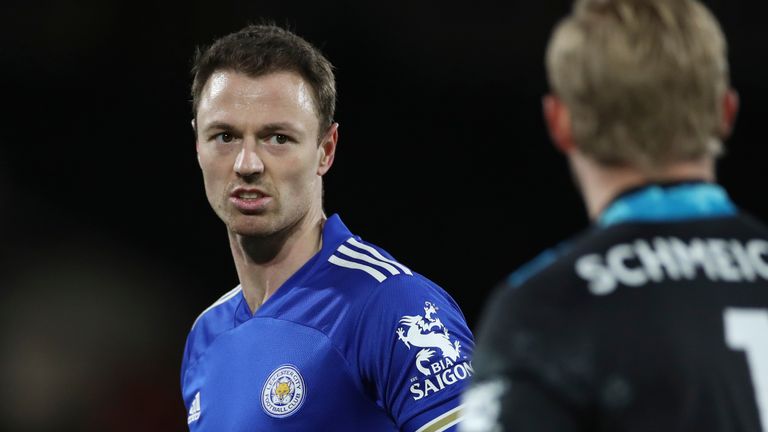 Jonny Evans has been recovering from a heel injury and missed Tuesday's win at Manchester United