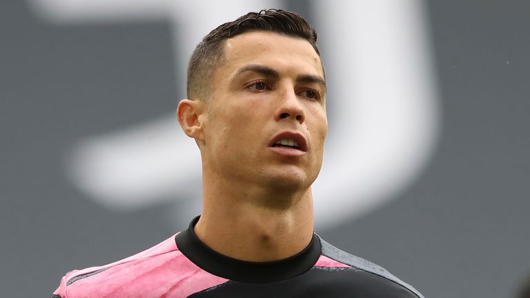 May 15, 2021, Turin, United Kingdom: Turin, Italy, May 15, 2021. Cristiano Ronaldo of Juventus Turin warming up before the Serie A game at Allianz Stadium, Turin.  Photo credit should read: Jonathan Moscrop / Sportimage (Credit Image: © Jonathan Moscrop / CSM via ZUMA Wire) (Cal Sport Media via AP Images)