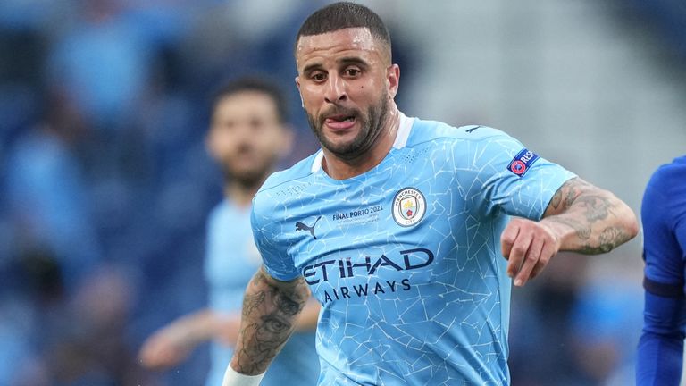 Kyle Walker received racist abuse online after the Champions League final