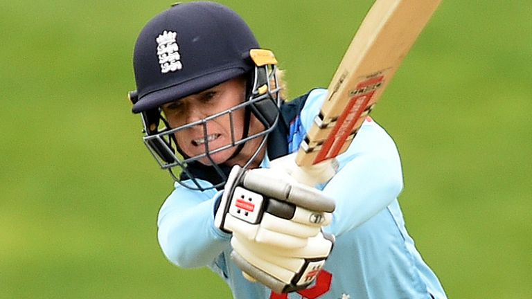 Getty - Lauren Winfield-Hill of England bats during game three of the One Day International series between New Zealand and England at University of Otago Oval on February 28, 2021 in Dunedin, New Zealand.