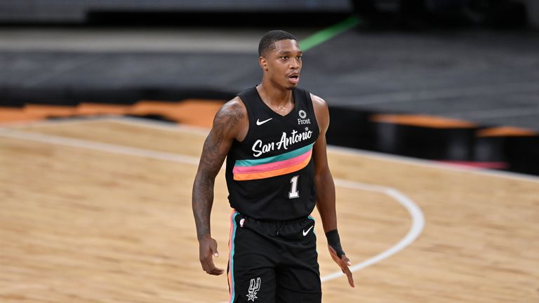 Lonnie Walker IV of the San Antonio Spurs