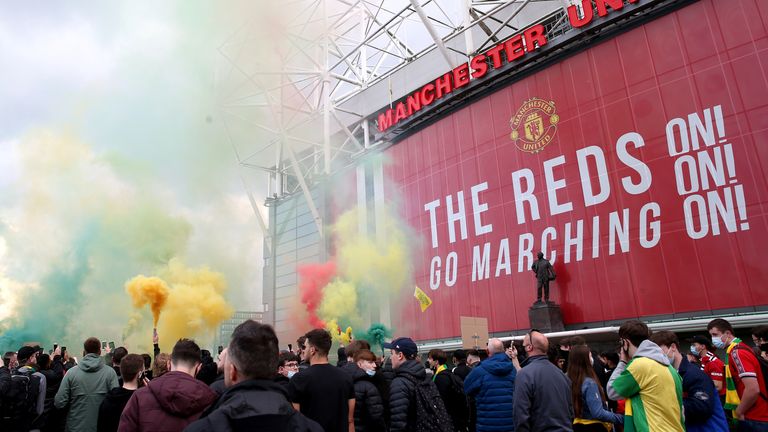 PA: Manchester United fans protest