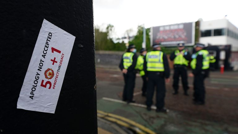 A man has been released on bail after being arrested following the protest at Old Trafford on May 2
