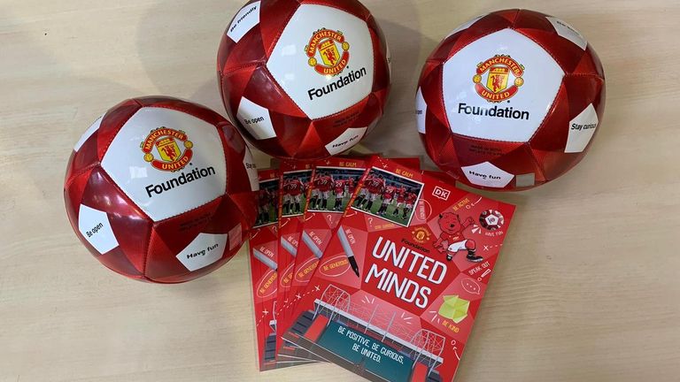 The 48-page book entitled 'United Minds: Be positive. Be curious. Be united', features Manchester United-themed activities, advice and self-care tips 