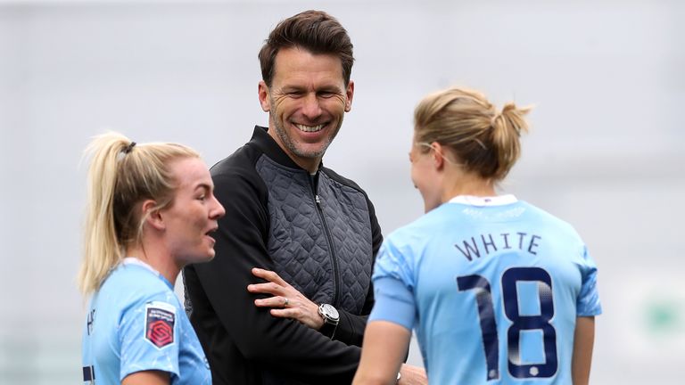 Manchester City forward Ellen White is full of praise for the work Gareth Taylor has done with the side