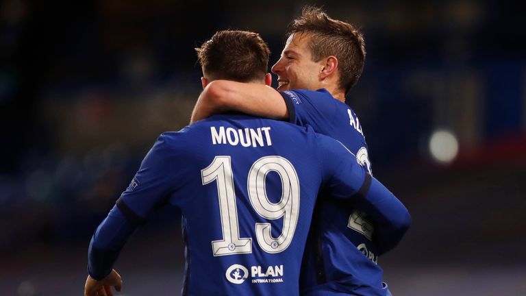 Mason Mount and Cesar Azpilicueta celebrate as Chelsea reach the Champions League final