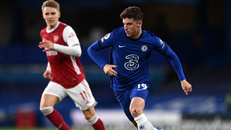 Mason Mount in action against Arsenal