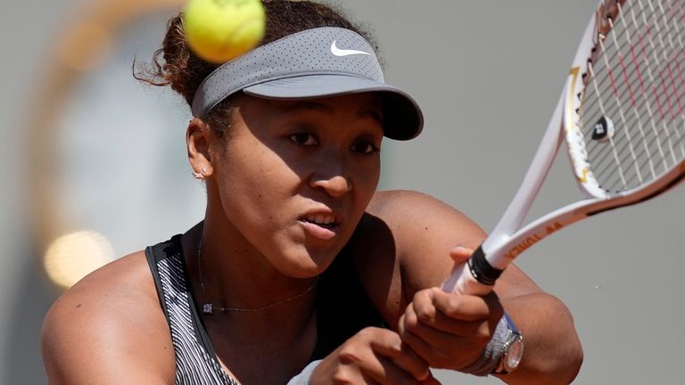 Naomi Osaka beat Romanian Patricia Maria Tig in the first round of the French Open on Sunday