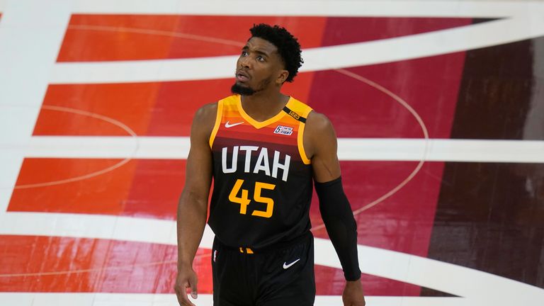 Donovan Mitchell Utah Jazz Game-Used #45 White Jersey vs. Phoenix Suns on  April 7 2021 
